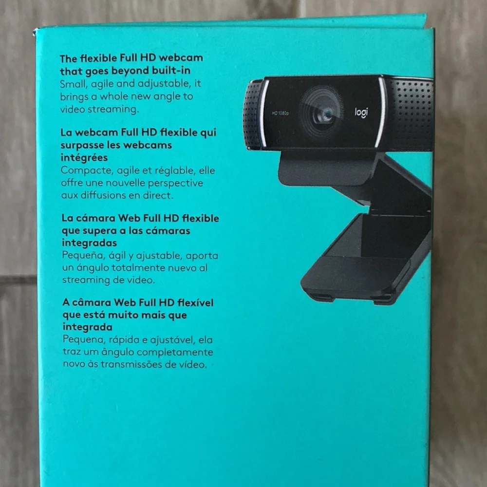 BRAND NEW Logitech 1080p Pro Stream Webcam for HD Video Streaming and Recording